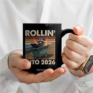 Funny Raccoon Rollin Into 2026 Coffee Mug New Year Dumpster Fire TS11 Print Your Wear