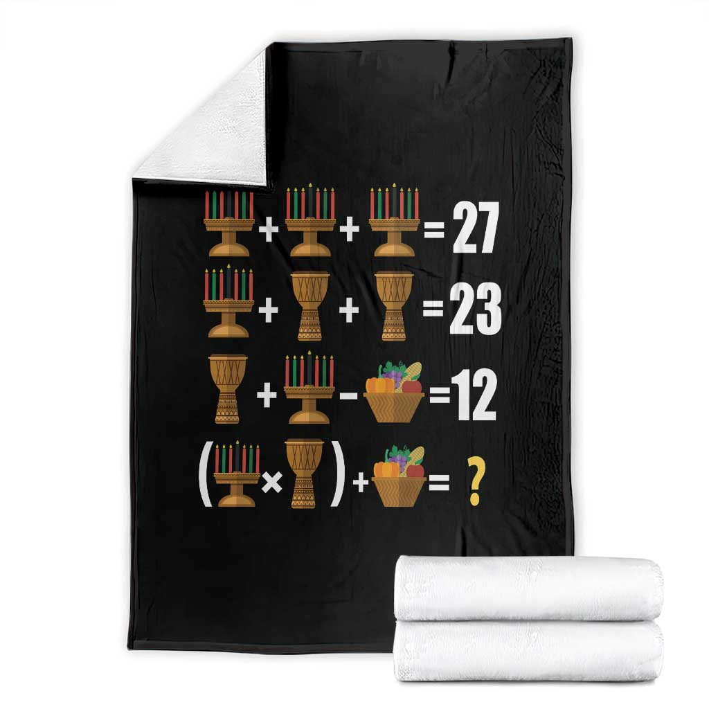 Funny 67 Kwanzaa Math Throw Blanket Six Seven Meme Kinara Candles African American Christmas TS11 Black Print Your Wear