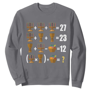 Funny 67 Kwanzaa Math Sweatshirt Six Seven Meme Kinara Candles African American Christmas TS11 Charcoal Print Your Wear
