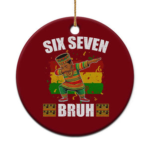 Funny 67 Kwanzaa Ceramic Ornament Six Seven Bruh Dabbing African Heritage TS11 1pc Red Print Your Wear