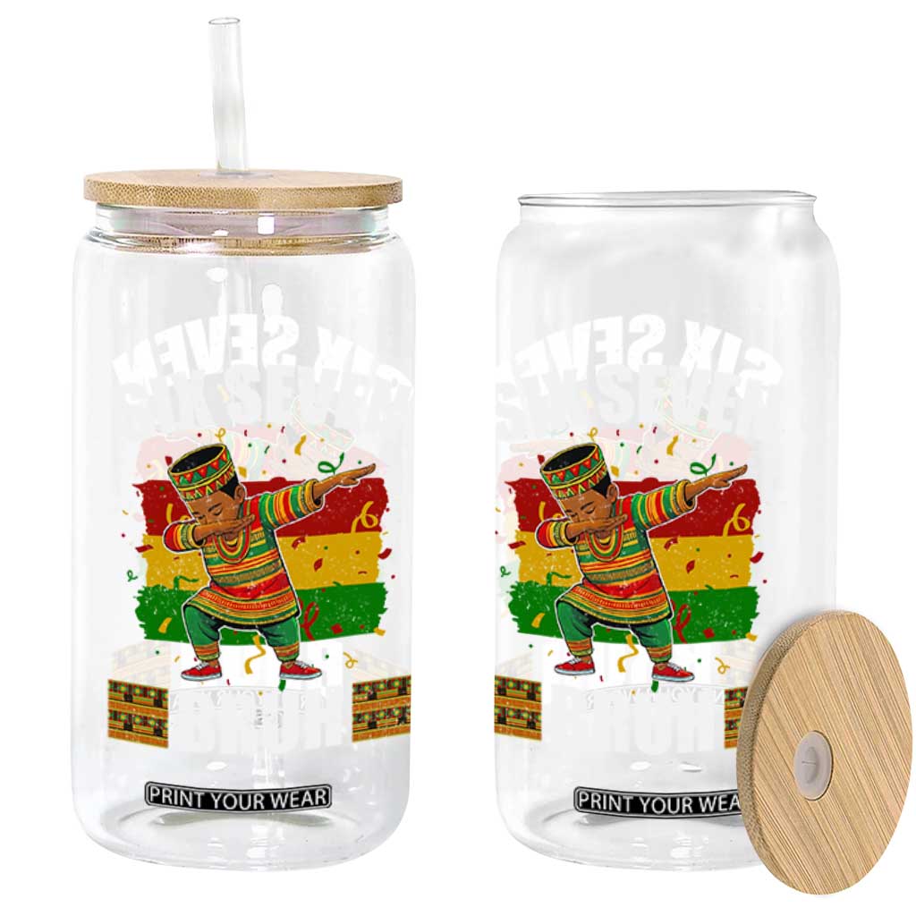 Funny 67 Kwanzaa Glass Can Six Seven Bruh Dabbing African Heritage TS11 Print Your Wear