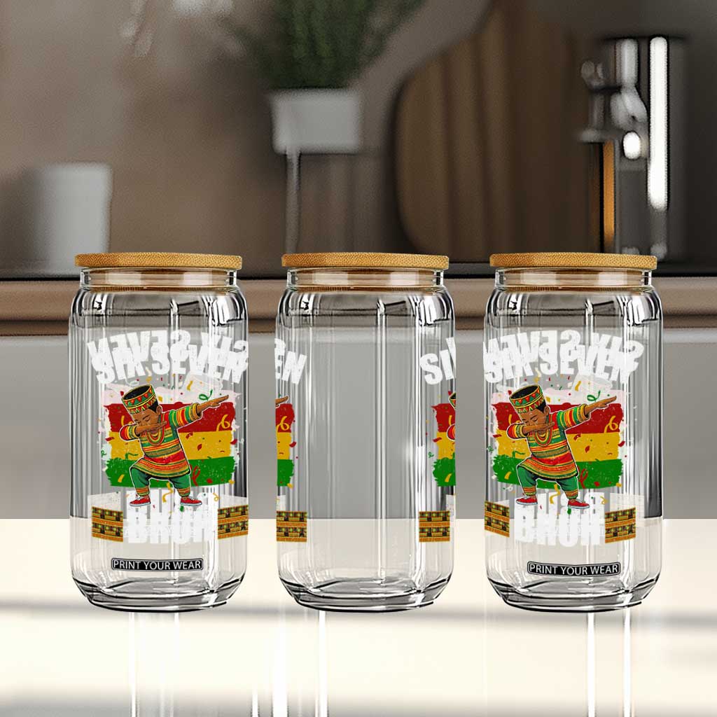 Funny 67 Kwanzaa Glass Can Six Seven Bruh Dabbing African Heritage TS11 Print Your Wear