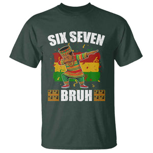 Funny 67 Kwanzaa T Shirt Six Seven Bruh Dabbing African Heritage TS11 Dark Forest Green Print Your Wear