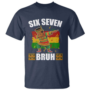 Funny 67 Kwanzaa T Shirt Six Seven Bruh Dabbing African Heritage TS11 Navy Print Your Wear