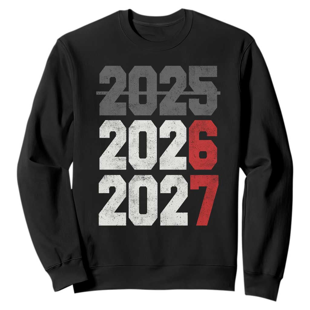 Funny 67 New Year Sweatshirt Happy New Year 2026 2027 Sports Jersey Number TS11 Black Print Your Wear