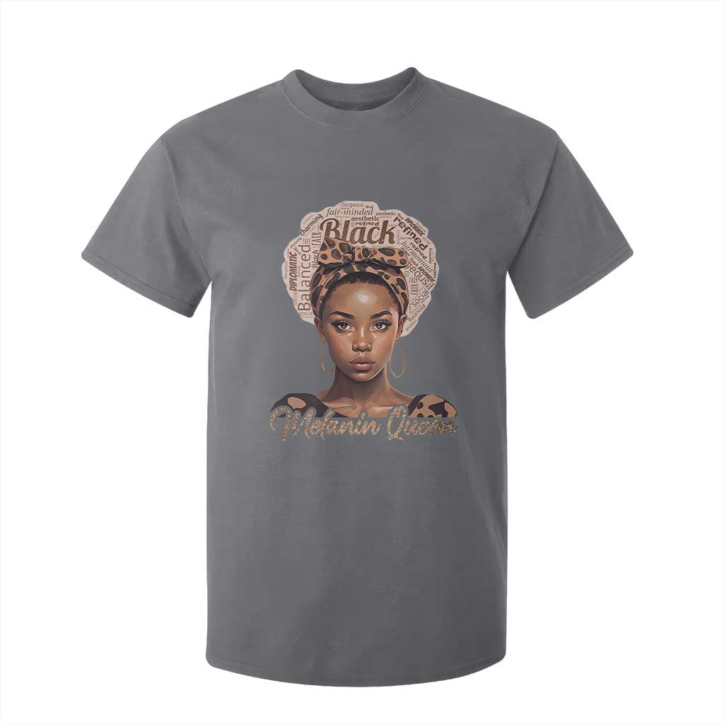 Melanin Queen T Shirt For Kid Proud African American Black Pride TS11 Charcoal Print Your Wear