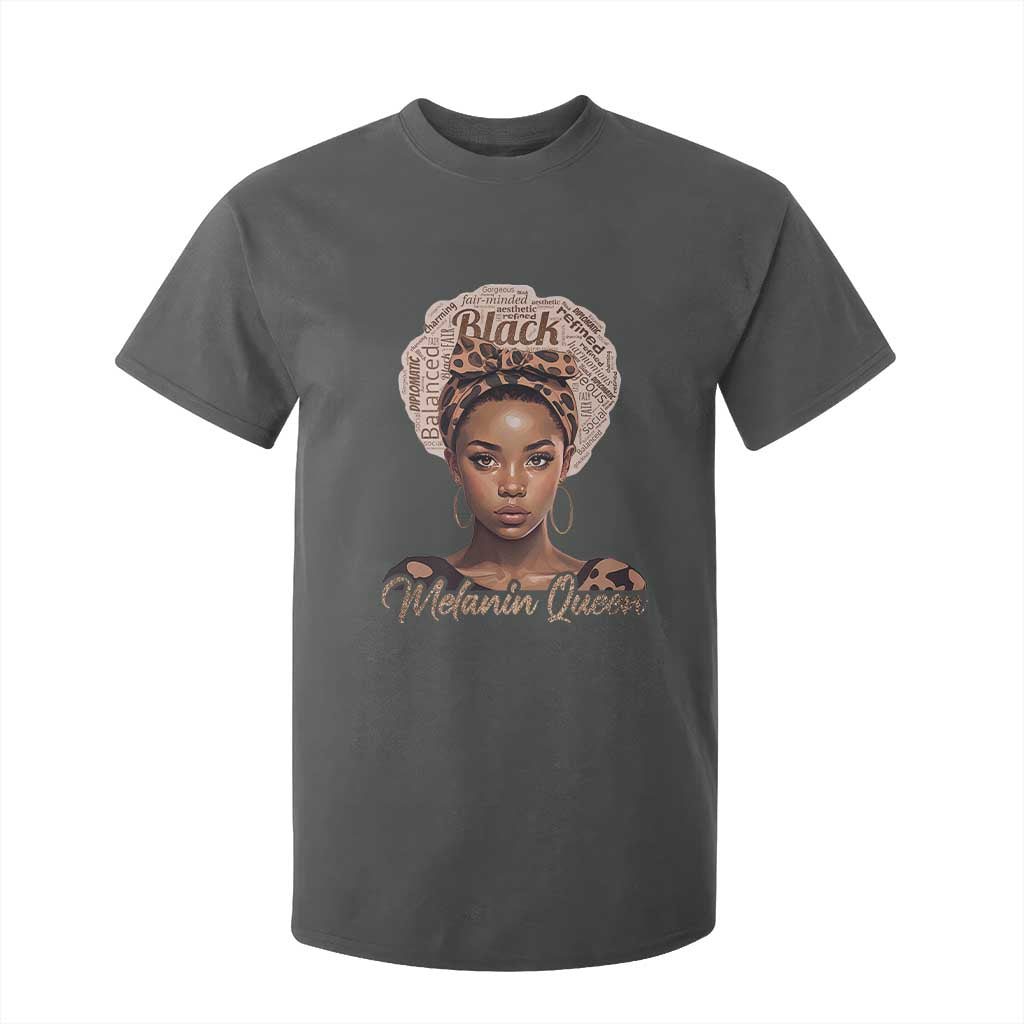 Melanin Queen T Shirt For Kid Proud African American Black Pride TS11 Dark Heather Print Your Wear
