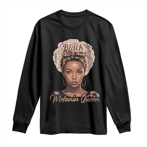 Melanin Queen Long Sleeve Shirt Proud African American Black Pride TS11 Black Print Your Wear