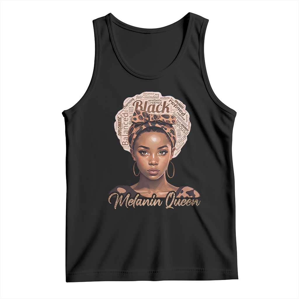 Melanin Queen Tank Top Proud African American Black Pride TS11 Black Print Your Wear