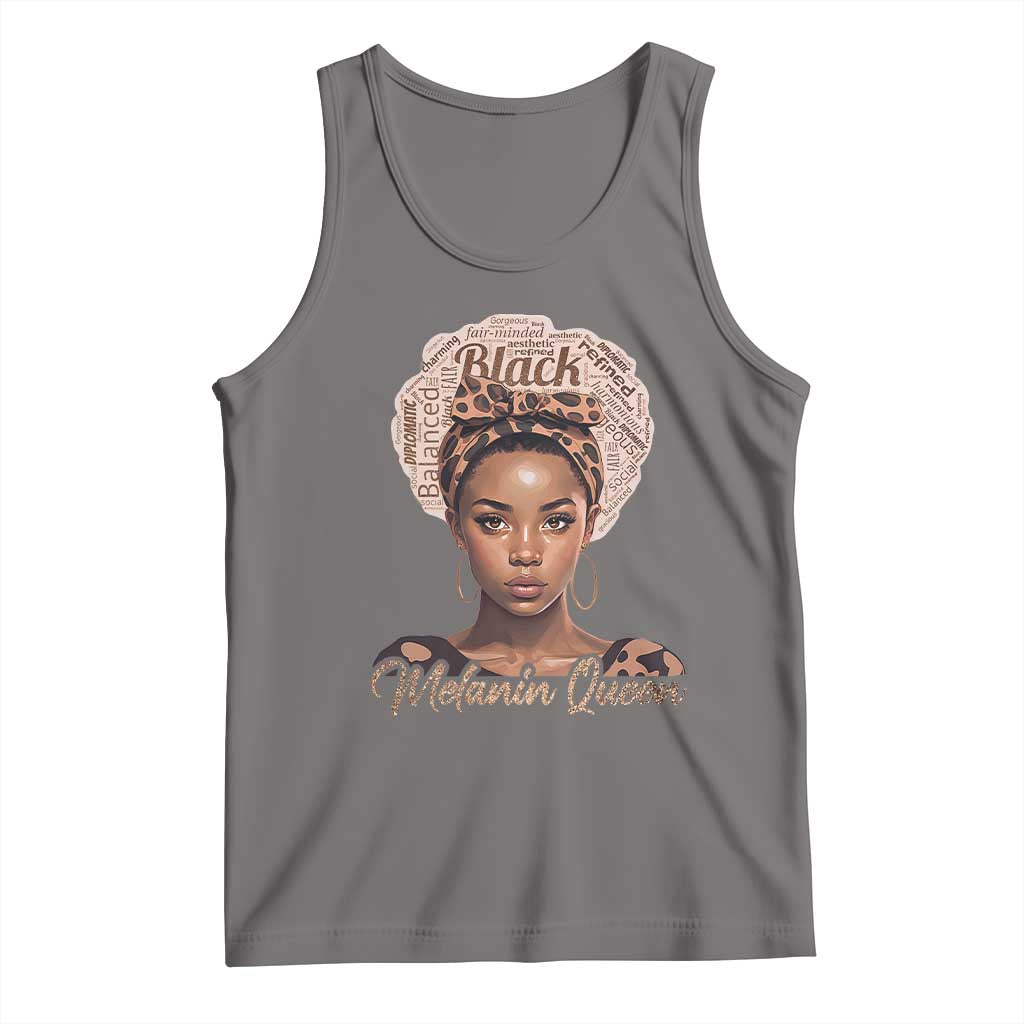 Melanin Queen Tank Top Proud African American Black Pride TS11 Deep Heather Print Your Wear