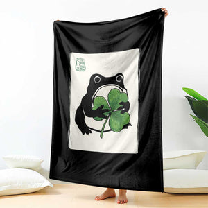 Funny Grumpy Frog Japanese St Patricks Day Throw Blanket TS11 Print Your Wear
