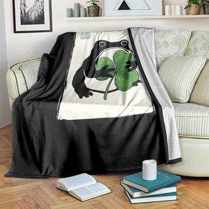 Funny Grumpy Frog Japanese St Patricks Day Throw Blanket TS11 Print Your Wear