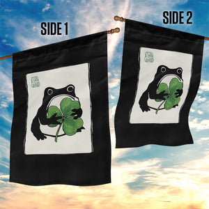 Funny Grumpy Frog Japanese St Patricks Day Garden Flag TS11 Print Your Wear