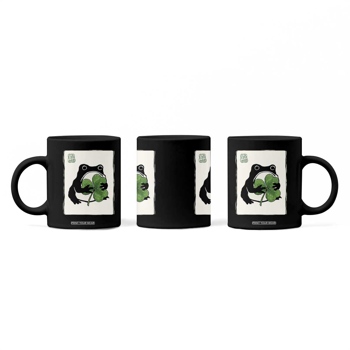 Funny Grumpy Frog Japanese St Patricks Day Coffee Mug TS11 Print Your Wear