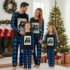 Funny Grumpy Frog Japanese St Patricks Day Plaid Pajama Set TS11 Blue Plaid Print Your Wear