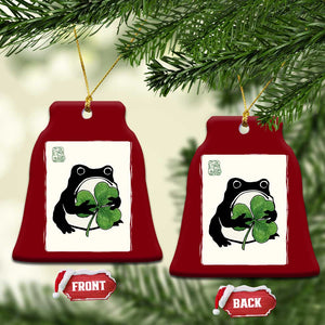 Funny Grumpy Frog Japanese St Patricks Day Ceramic Ornament TS11 Print Your Wear