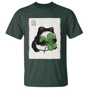 Funny Grumpy Frog Japanese St Patricks Day T Shirt TS11 Dark Forest Green Print Your Wear