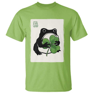 Funny Grumpy Frog Japanese St Patricks Day T Shirt TS11 Lime Print Your Wear