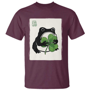 Funny Grumpy Frog Japanese St Patricks Day T Shirt TS11 Maroon Print Your Wear