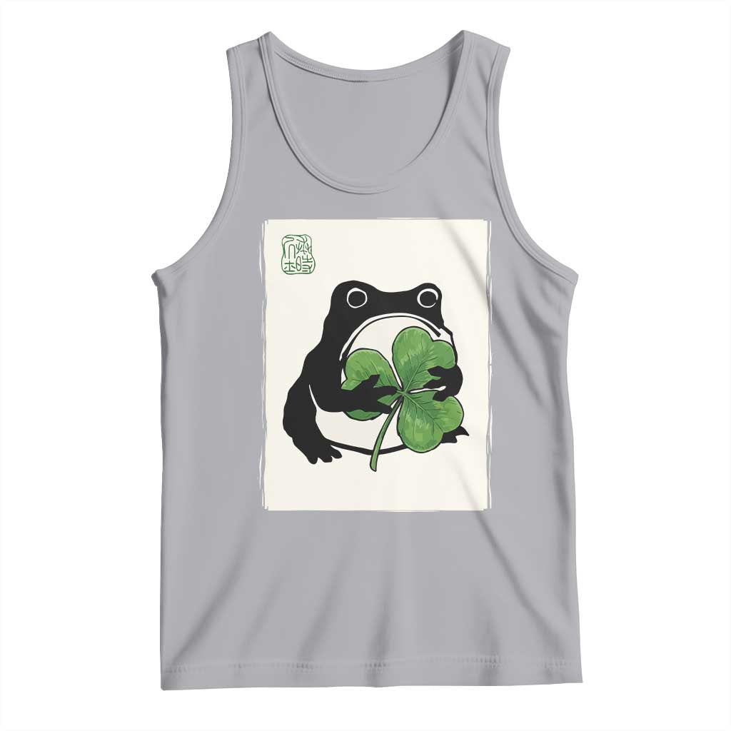 Funny Grumpy Frog Japanese St Patricks Day Tank Top TS11 Athletic Heather Print Your Wear
