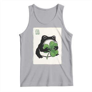 Funny Grumpy Frog Japanese St Patricks Day Tank Top TS11 Athletic Heather Print Your Wear