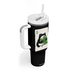 Funny Grumpy Frog Japanese St Patricks Day Tumbler With Handle TS11 Print Your Wear
