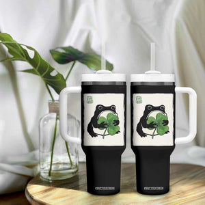 Funny Grumpy Frog Japanese St Patricks Day Tumbler With Handle TS11 Print Your Wear