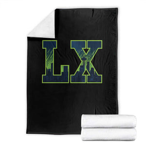 Seattle LX Game Day Washington Space Needle Skyline Throw Blanket TS11 Black Print Your Wear