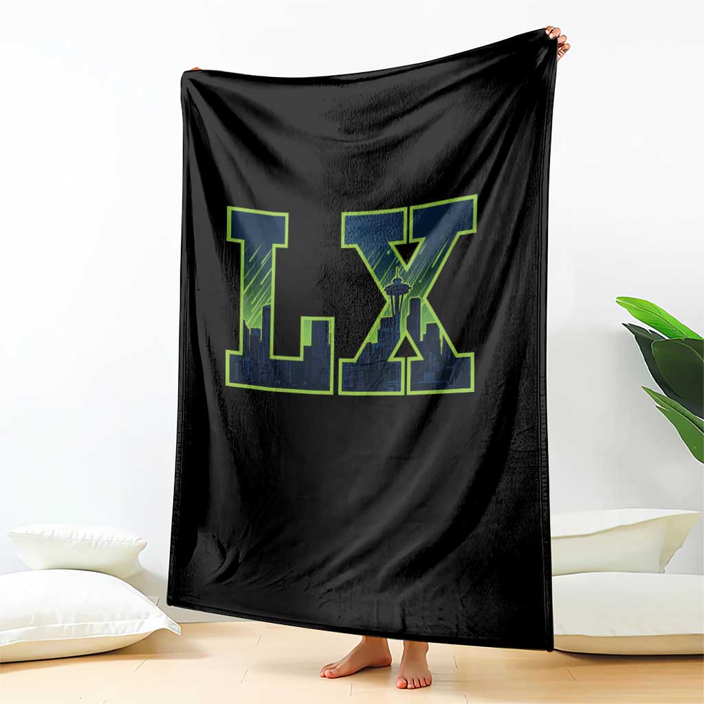 Seattle LX Game Day Washington Space Needle Skyline Throw Blanket TS11 Print Your Wear
