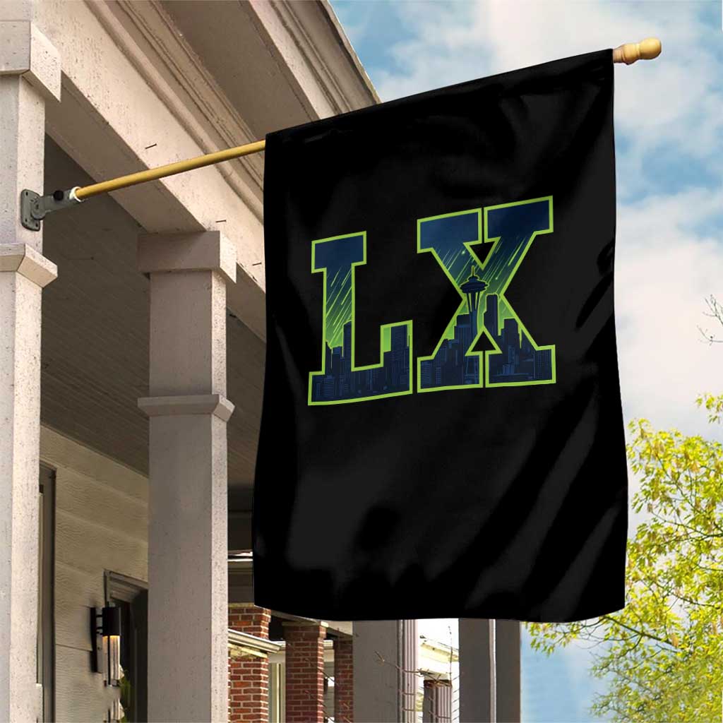 Seattle LX Game Day Washington Space Needle Skyline Garden Flag TS11 Print Your Wear