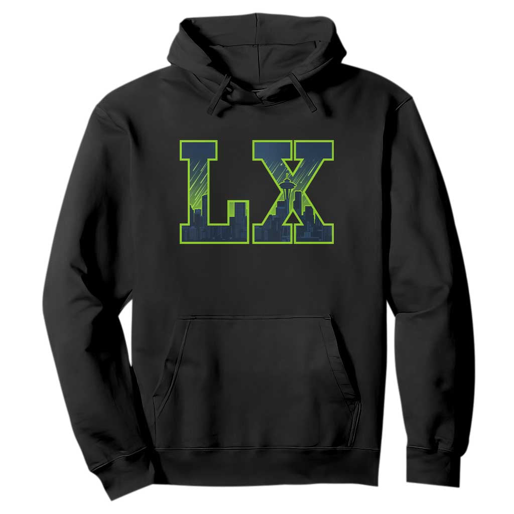 Seattle LX Game Day Washington Space Needle Skyline Hoodie TS11 Black Print Your Wear