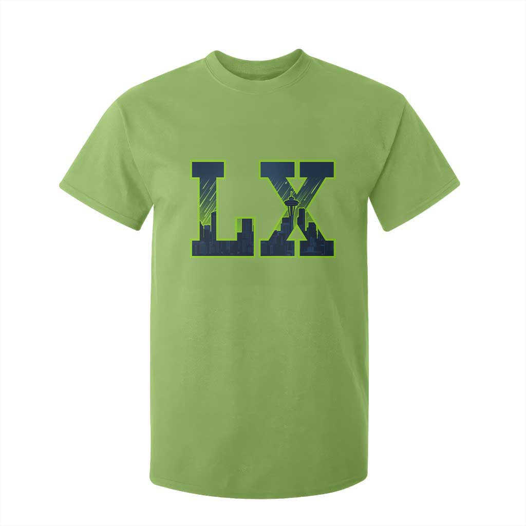 Seattle LX Game Day Washington Space Needle Skyline T Shirt For Kid TS11 Lime Print Your Wear