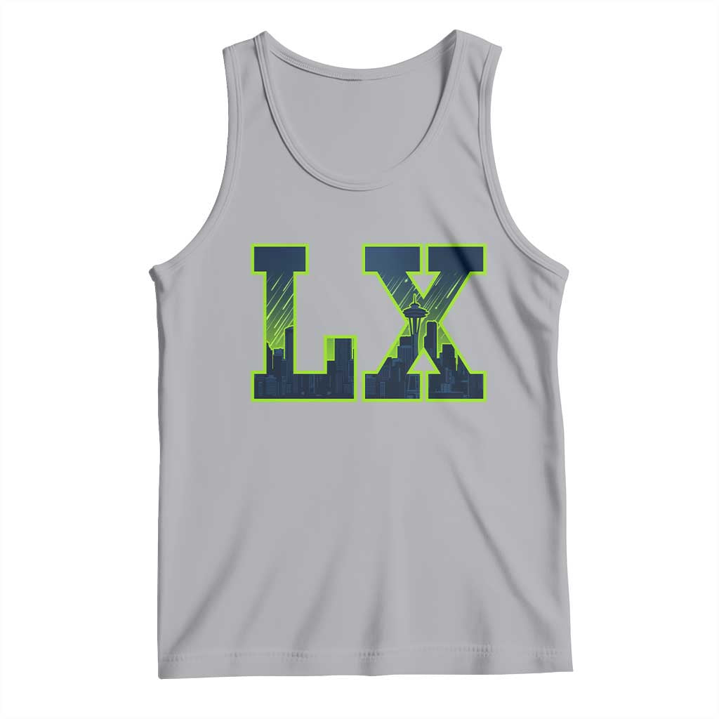 Seattle LX Game Day Washington Space Needle Skyline Tank Top TS11 Athletic Heather Print Your Wear