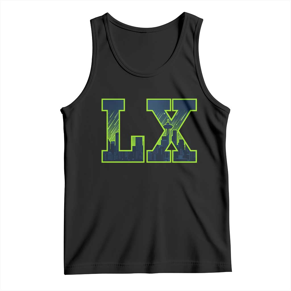 Seattle LX Game Day Washington Space Needle Skyline Tank Top TS11 Black Print Your Wear