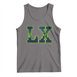 Seattle LX Game Day Washington Space Needle Skyline Tank Top TS11 Deep Heather Print Your Wear