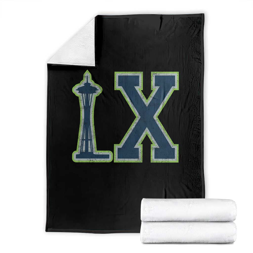 Seattle LX Game Day Washington Space Needle Sport Fan Throw Blanket TS11 Black Print Your Wear