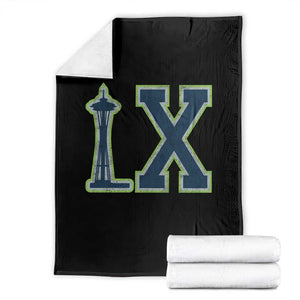 Seattle LX Game Day Washington Space Needle Sport Fan Throw Blanket TS11 Black Print Your Wear