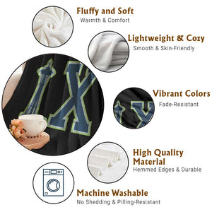 Seattle LX Game Day Washington Space Needle Sport Fan Throw Blanket TS11 Print Your Wear