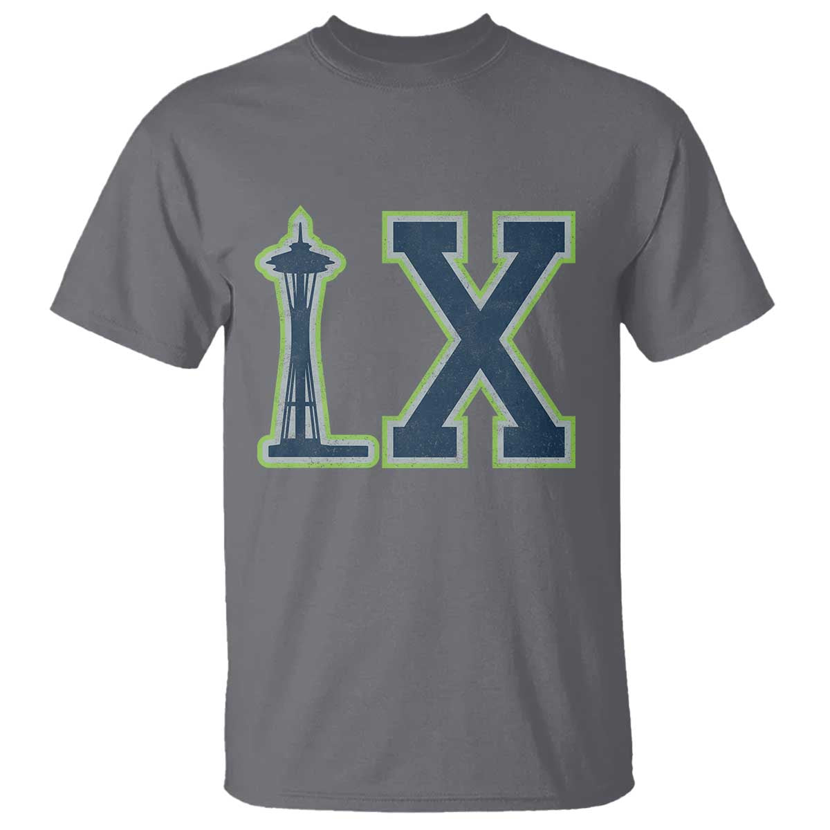 Seattle LX Game Day Washington Space Needle Sport Fan T Shirt TS11 Charcoal Print Your Wear