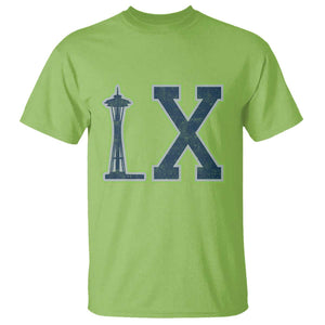 Seattle LX Game Day Washington Space Needle Sport Fan T Shirt TS11 Lime Print Your Wear