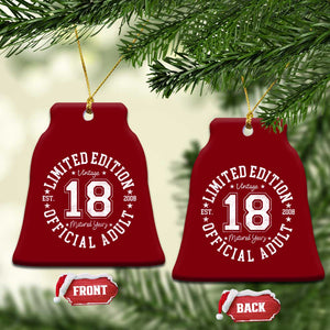 Funny 18th Birthday Ceramic Ornament Est 2008 Limited Edition Official Adult TS11 Print Your Wear
