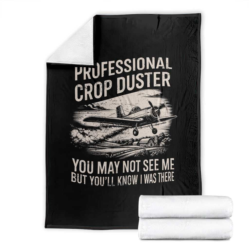 Funny Professional Crop Duster Fart Joke Dusting Airplane Throw Blanket