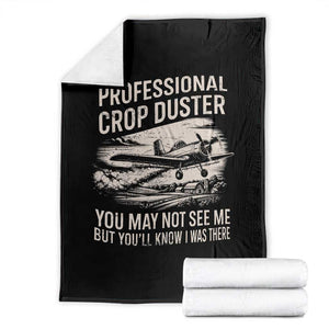 Funny Professional Crop Duster Fart Joke Dusting Airplane Throw Blanket