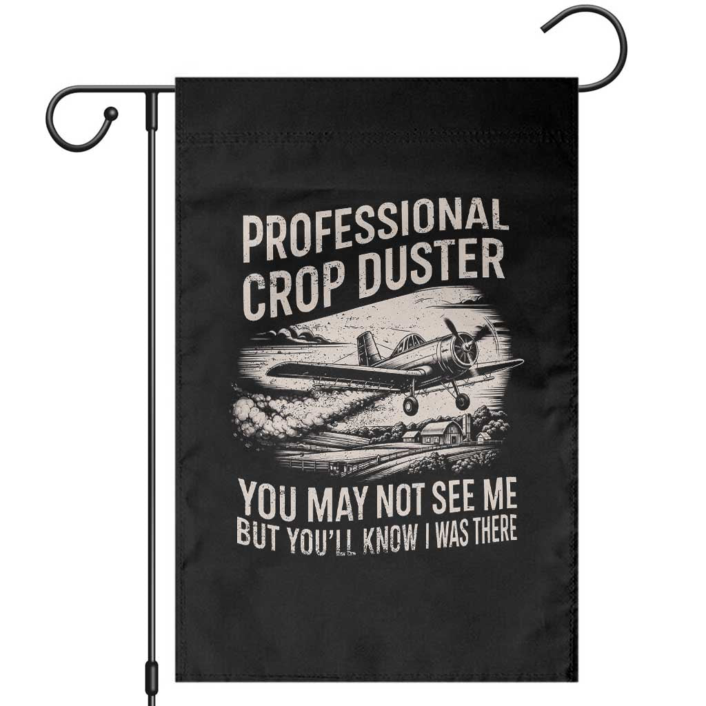 Funny Professional Crop Duster Fart Joke Dusting Airplane Garden Flag