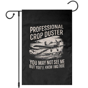 Funny Professional Crop Duster Fart Joke Dusting Airplane Garden Flag