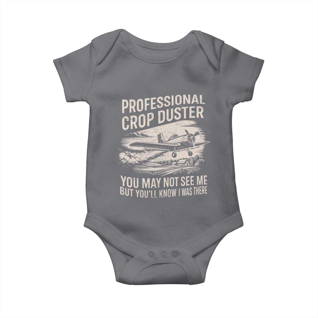 Funny Professional Crop Duster Fart Joke Dusting Airplane Baby Onesie