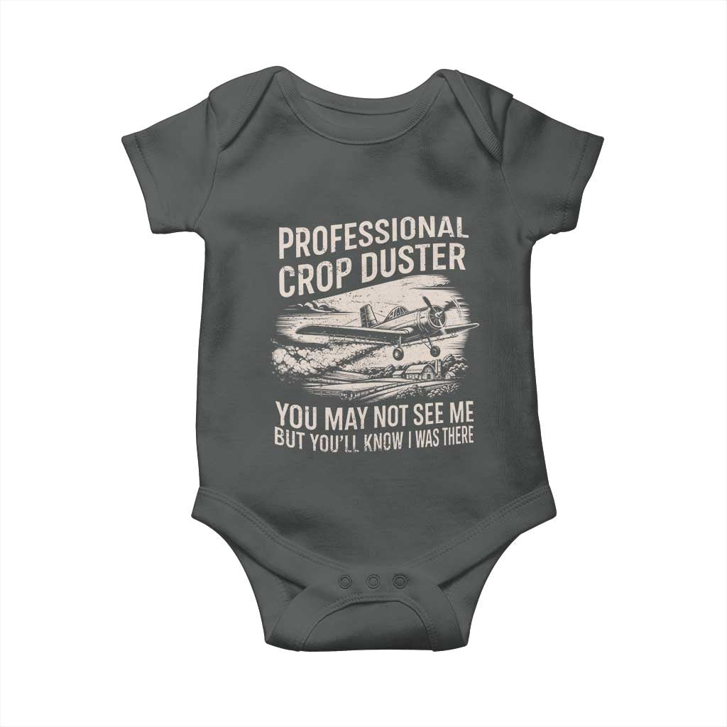 Funny Professional Crop Duster Fart Joke Dusting Airplane Baby Onesie