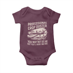 Funny Professional Crop Duster Fart Joke Dusting Airplane Baby Onesie