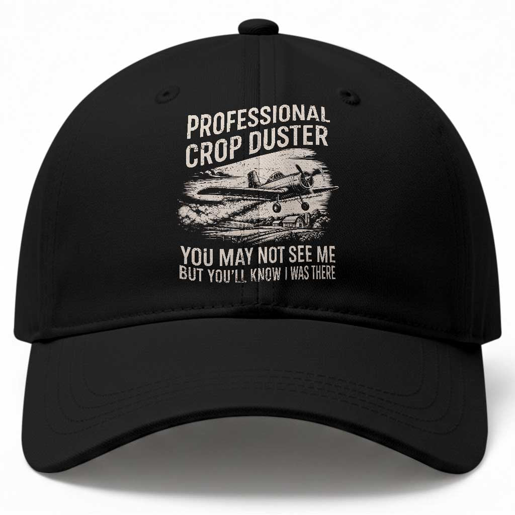 Funny Professional Crop Duster Fart Joke Dusting Airplane Baseball Cap