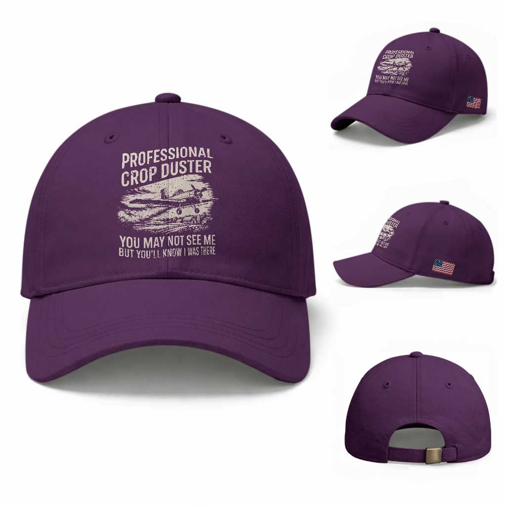 Funny Professional Crop Duster Fart Joke Dusting Airplane Baseball Cap